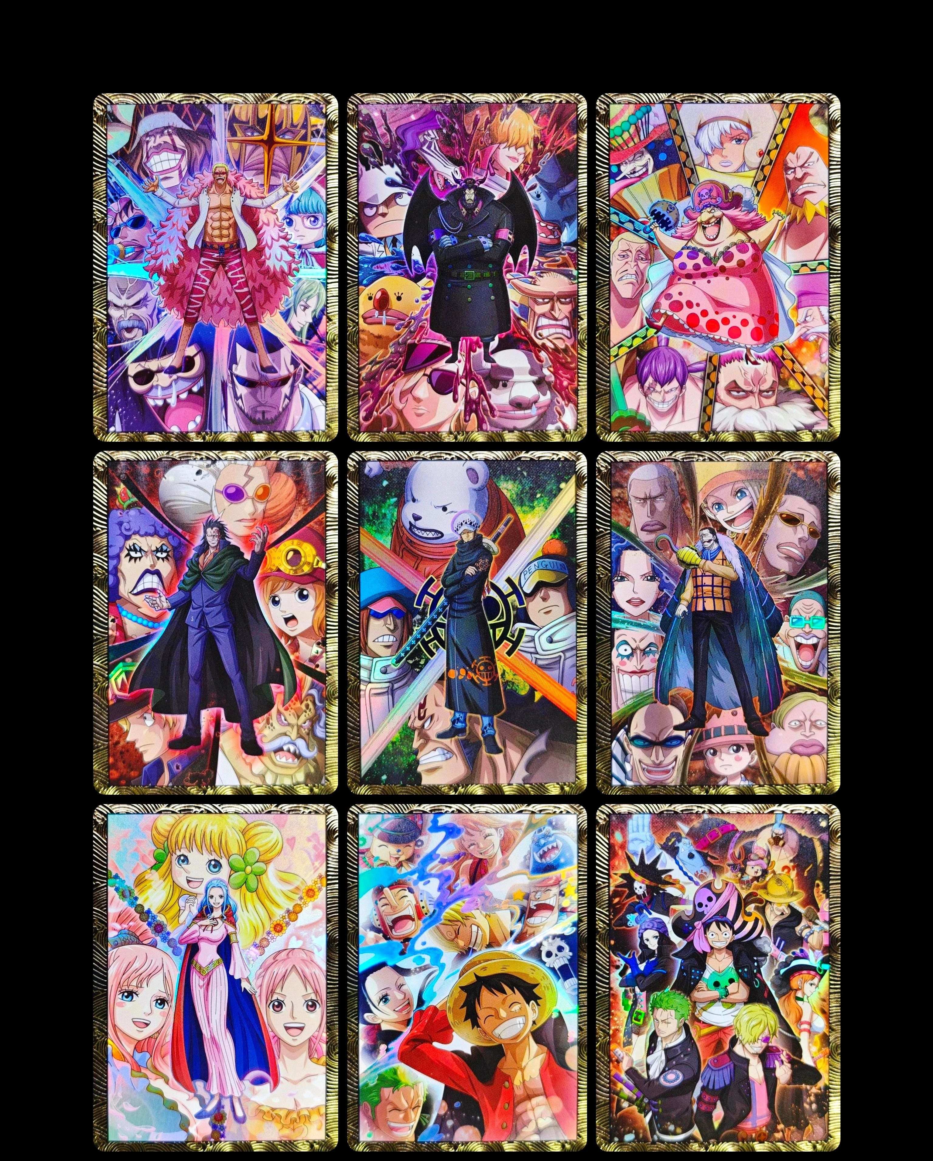 9pcs/set ONE PIECE THOUSAND STORM Opcg Self Control Collect Signature Trading Flash Card Anime Cartoon Hallowmas Gift Toy