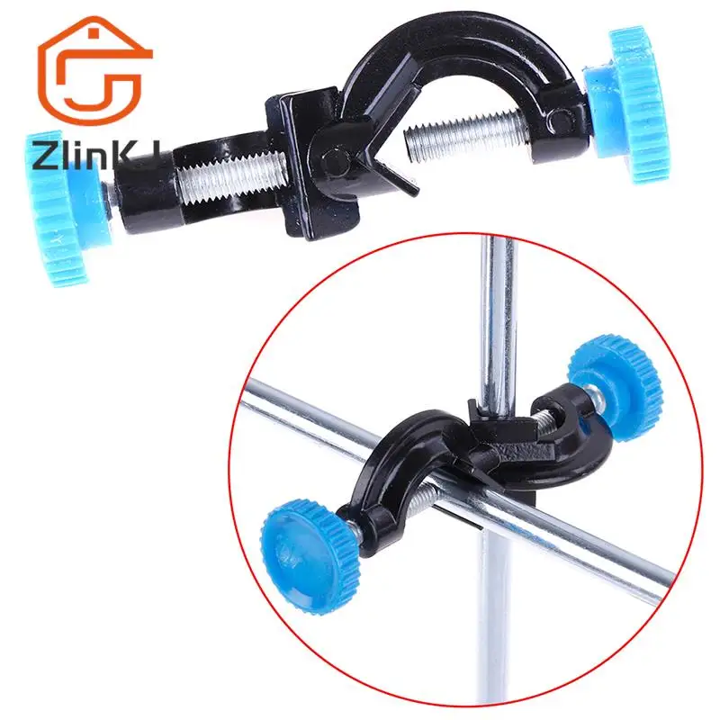 New Lab Stands Double Top Wire Clamps Holder Metal Grip Supports Right Angle Clip