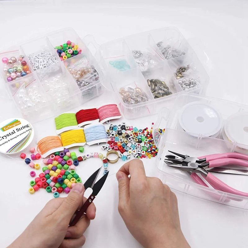 1171 Pcs Jewelry Making Kit for Necklace Earring Bracelet Making Repair Jewelry Making Tools Kits for Girls and Adults