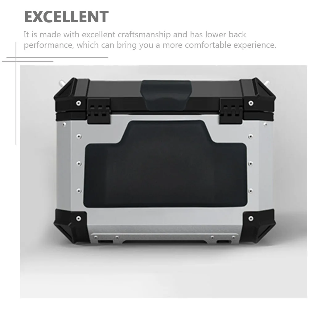 

2pcs Motorcycle Rear Box Pad Comfortable Sponge Backrest Lumbar Support Long Ride Portable Cushion Shockproof Riding Accessory