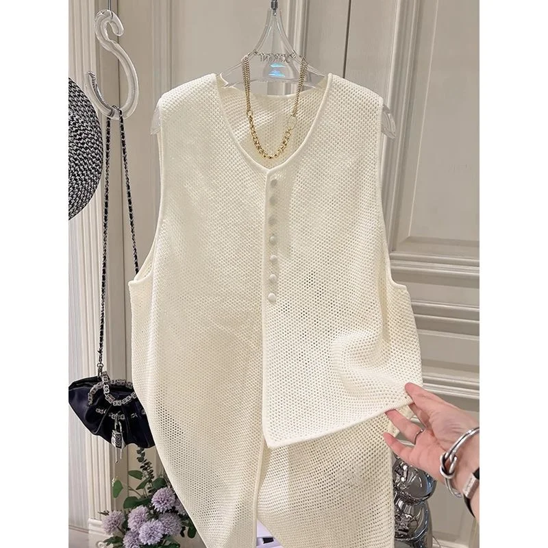 

plus Size 300 Pou Fat MM High Sensation Asymmetrical Women's Summer Thin Hollow out Cardigan Top Korean Sle Casual Loose...
