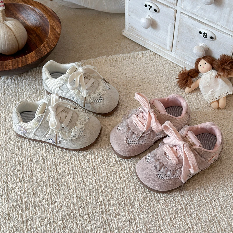 2026 Summer New Girls' Comfortable Fashion Korean Version Soft Soled Shoes Children's Leisure Sports Shoes Lightweight Sneakers