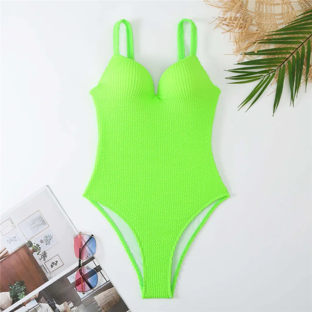 S - XL, geraffter Bikini, Push-up-Badeanzug, Damen-Badebekleidung, zweiteiliges Bikini-Set mit BH-Einlage, Badeanzug, Badebekleidung, Modell V4886. – Detail 26