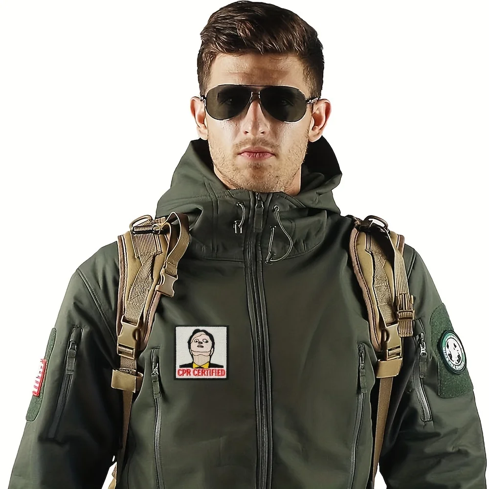 1pc CPR Certified Funny Meme Patch - Tactical Military Velcros Badge for Jackets, Outdoor Molle Backpacks & Gear Applique view 3