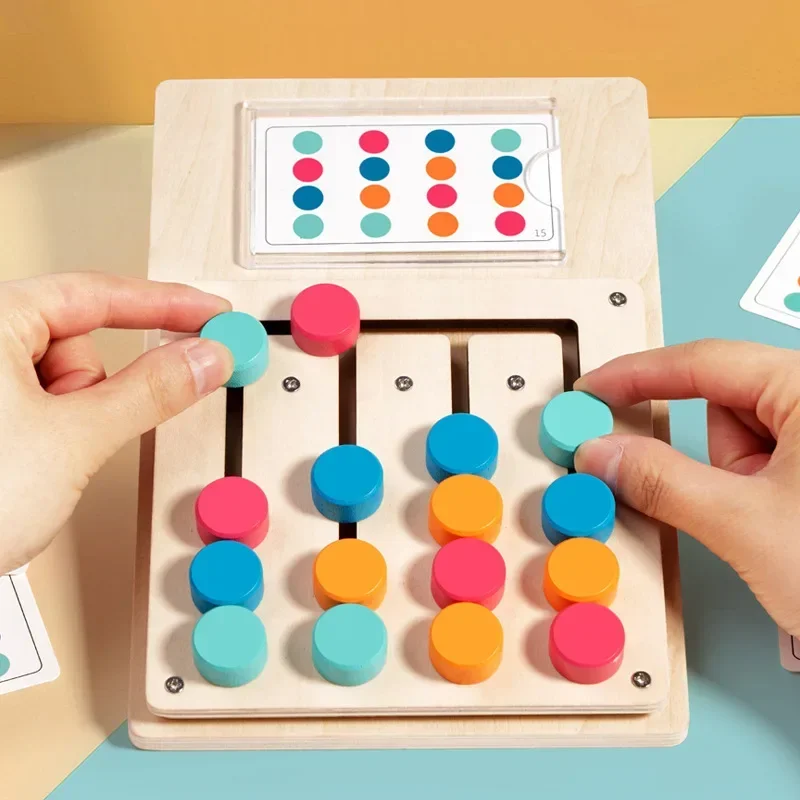 

Children Early Education Montessori Wooden Color Shape Matching Cognition Learning Game Board Thinking Training Games Toys