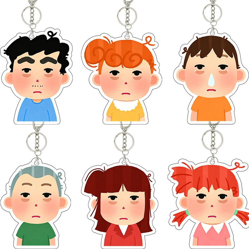Kawaii Crayon Shinchan Nene Sakurada Acrylic Keychain Masao Sato Anime Cartoon Girl Pendant Decoration Accessories Holiday Gifts
