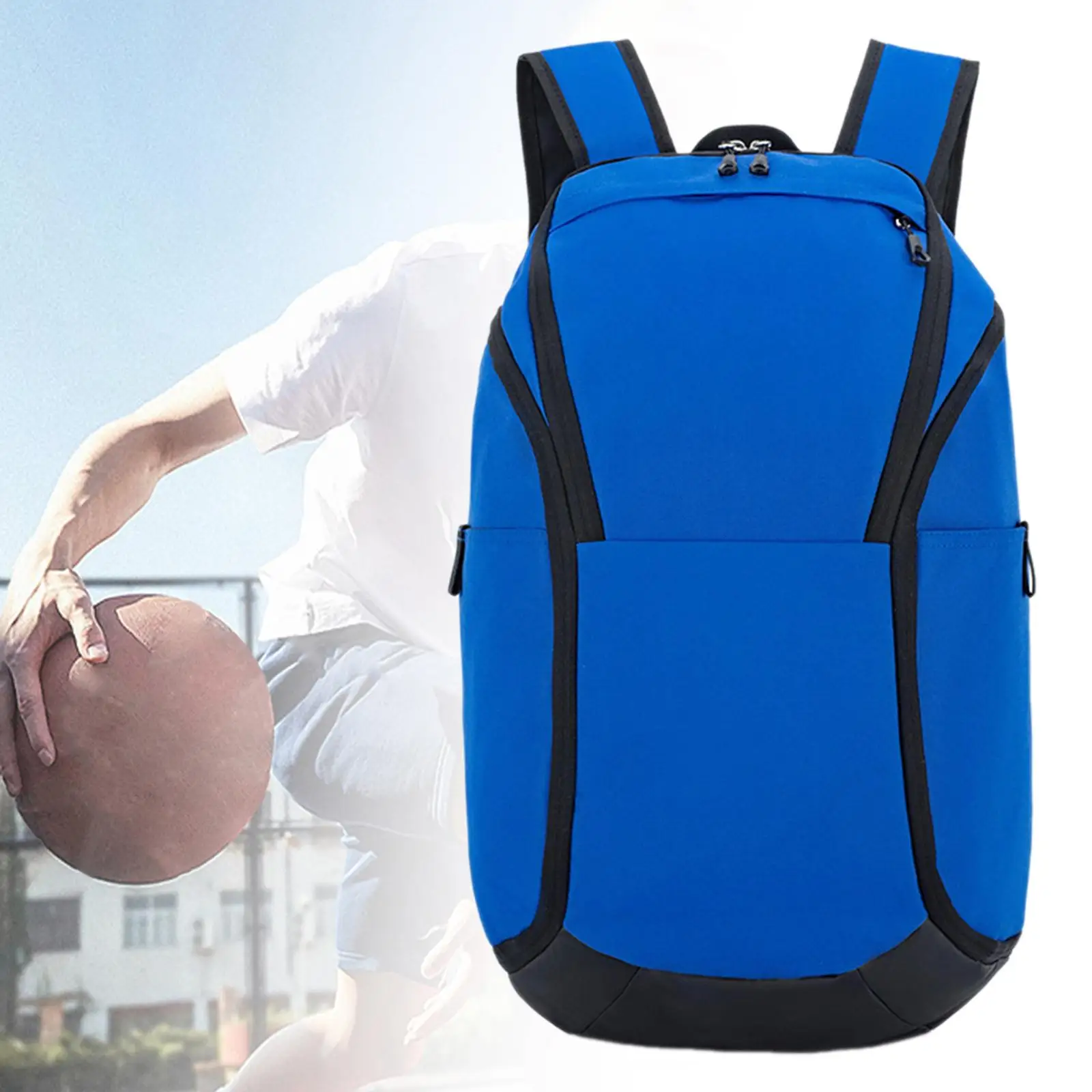 Basketball Backpack Large Sports Bag Soccer Bag with Separate Ball Holder for Rugby Ball Football Basketball Volleyball Swimming image 4