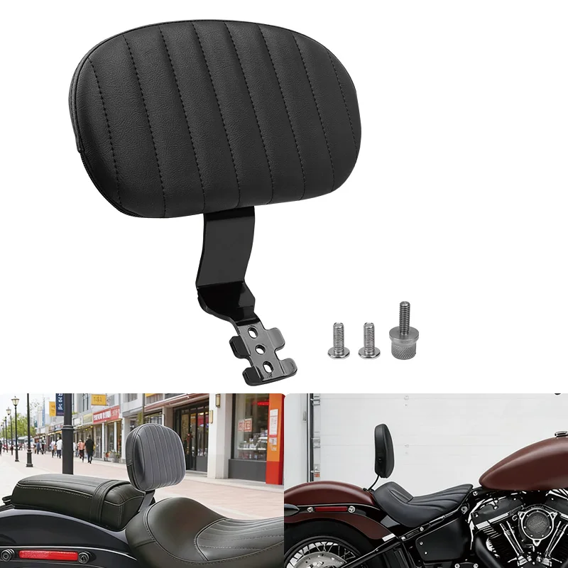 

Motorcycle Front Backrests Driver Rider Backrest Sissy Bars Seat Parts For Harley Softail Street Bob FXBB Slim FLSL 2018-2025