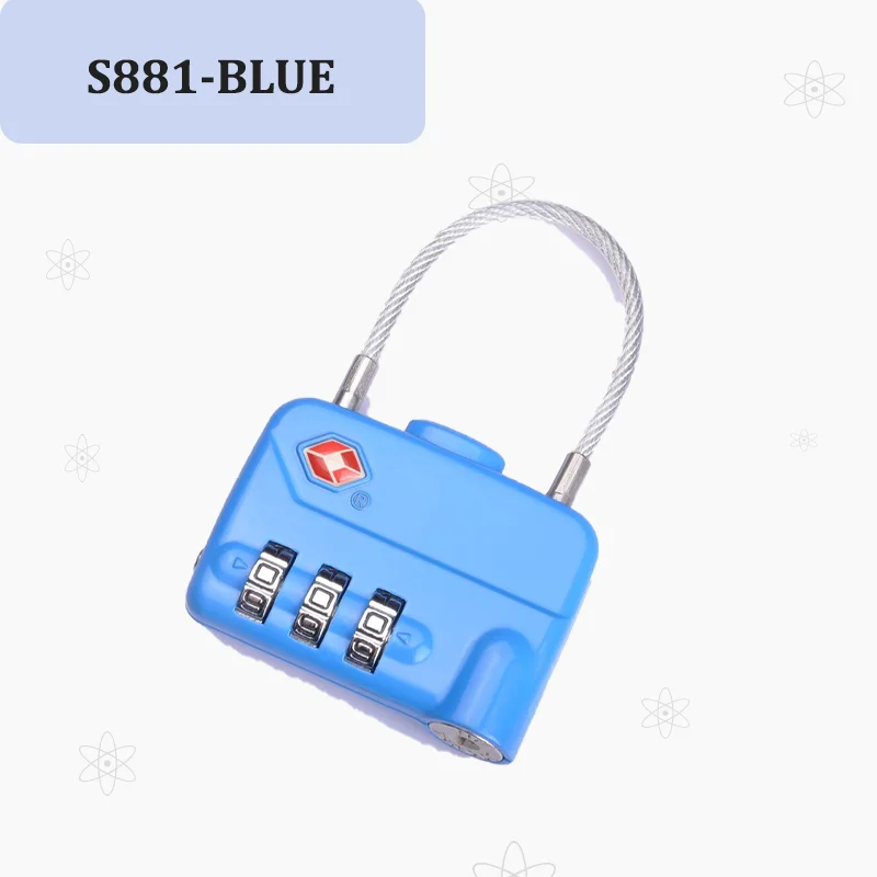 ل S881 قفل صغير مدمج قفل السفر المحمولة لحقائب السفر مكافحة سرقة قفل مجمع صغير مدمج وقوي مناسبة
