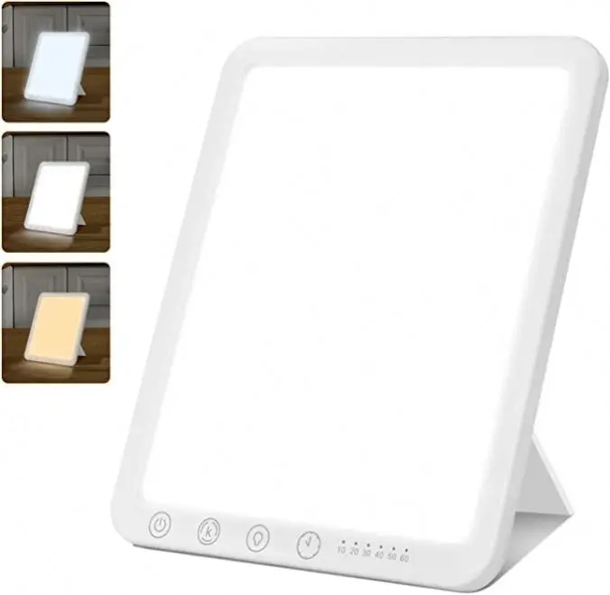 seasonal affective disorder treatment light 3000k-6500k adjustable 3-mode timing remote control