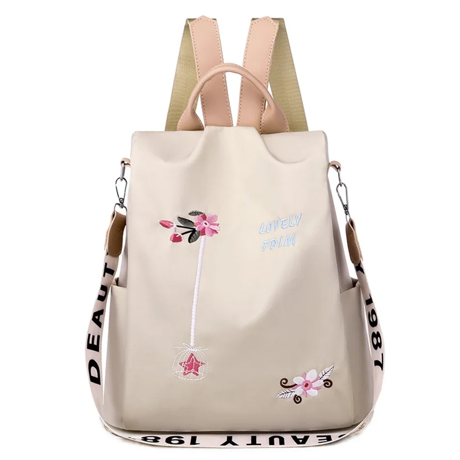 Zaino da donna Oxford impermeabile moda Casual borsa da ricamo Designer femminile borsa da viaggio di grande capacità Shopping Knaps