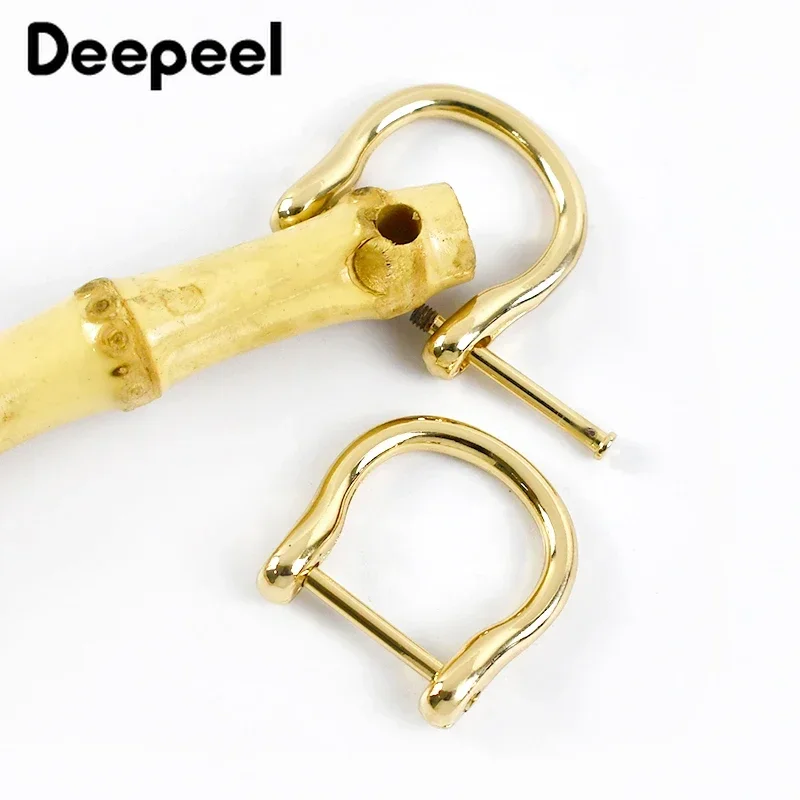 2/4Pcs Deepeel 150mm Bag Handle Bamboo Purse Frame Kiss Clasp for Handbag Wallet Wooden Connector Handles DIY Bags Accessories