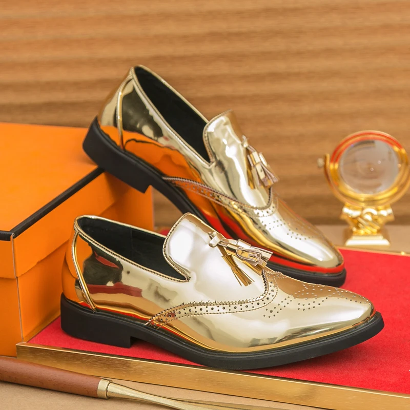 

Size 38-46 Fashion Men Shoes Block Shoes Men Casual Comfortable Small Leather Shoes Men Business Office Banquet Brand Lefu Shoes