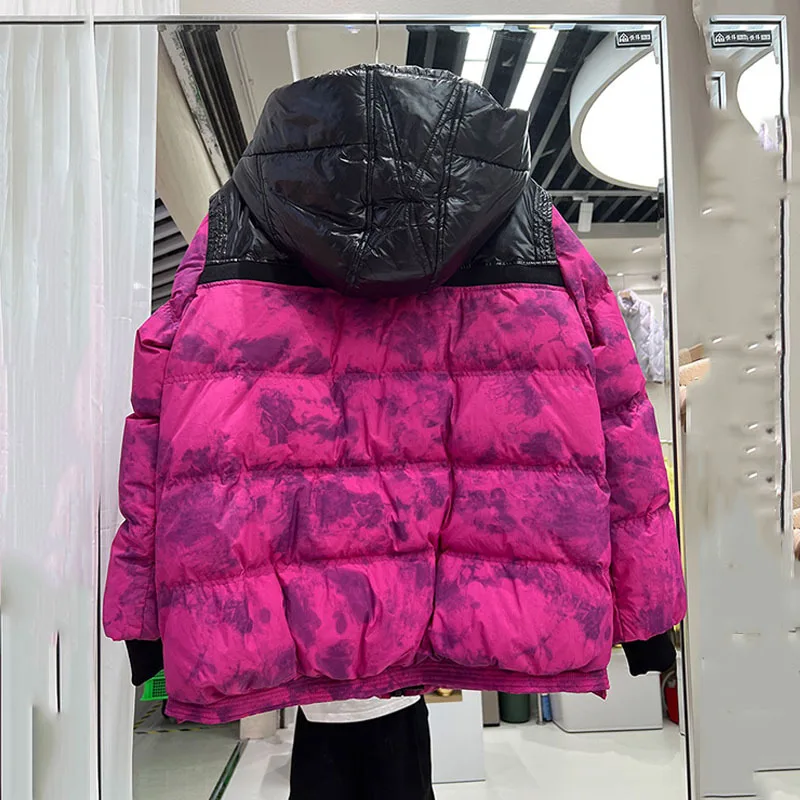 Women Print Down Jacket New Casual Style White Duck Down Jackets Autumn Winter Coats And Parkas Female Outwear