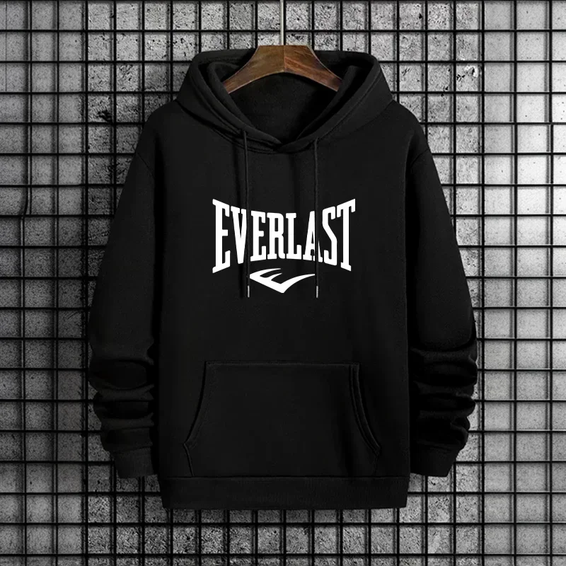 Everlast Classic Men's Hooded Jacket 2026 Outdoor Sports Fitness Leisure Fashion Premium Sweatshirt Trainning Exercise Shirt
