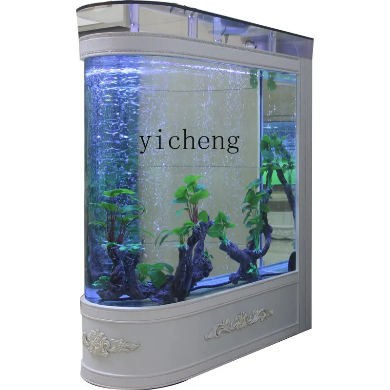 

Zk Bullet Fish Globe Living Room Home Partition Hallway Floor Ecological Change Water Aquarium