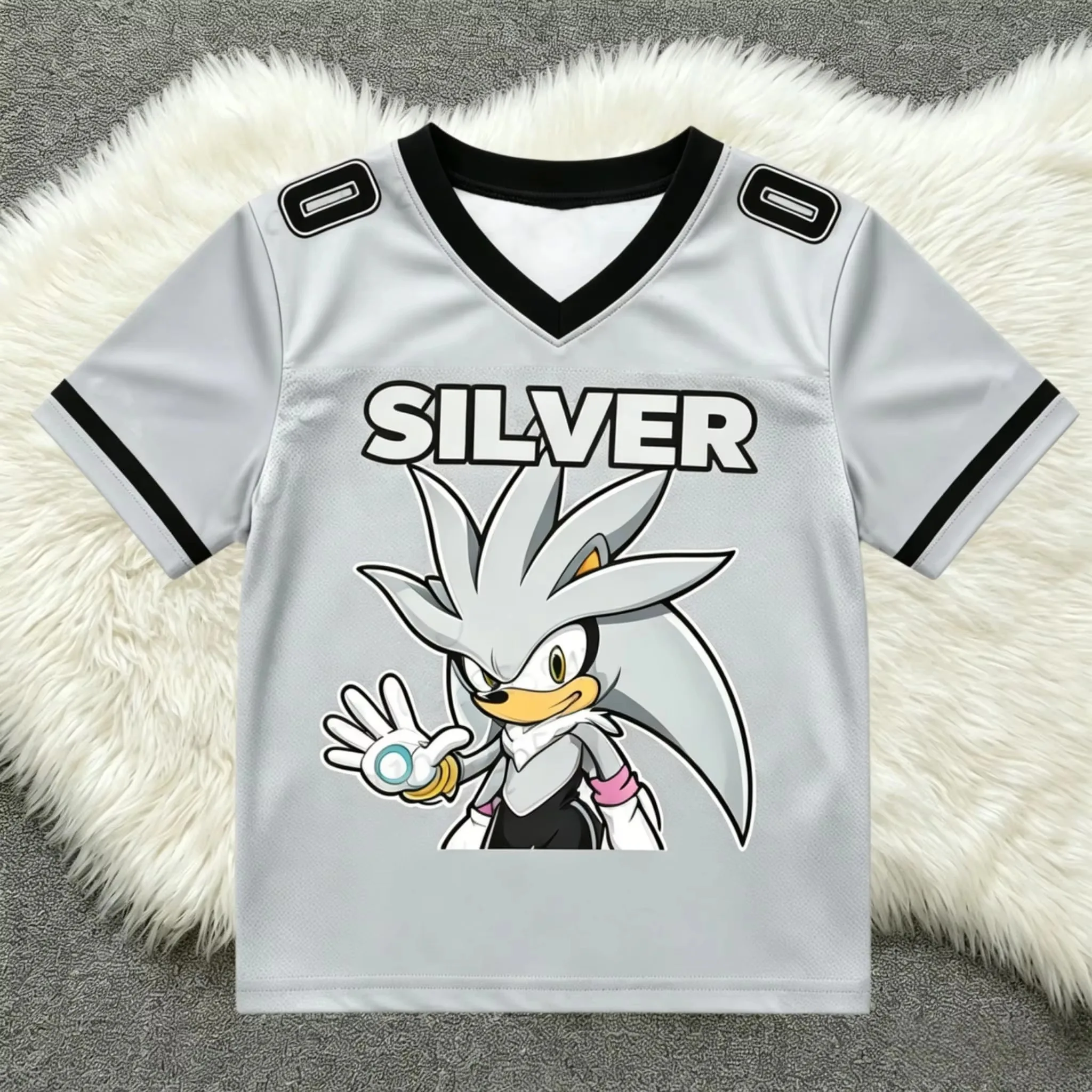 Children Hedgehog Print Football Jersey Boys Girls Cartoon Game Character Sport TShirts Sonic Matching Kid Uniform Birthday Gift