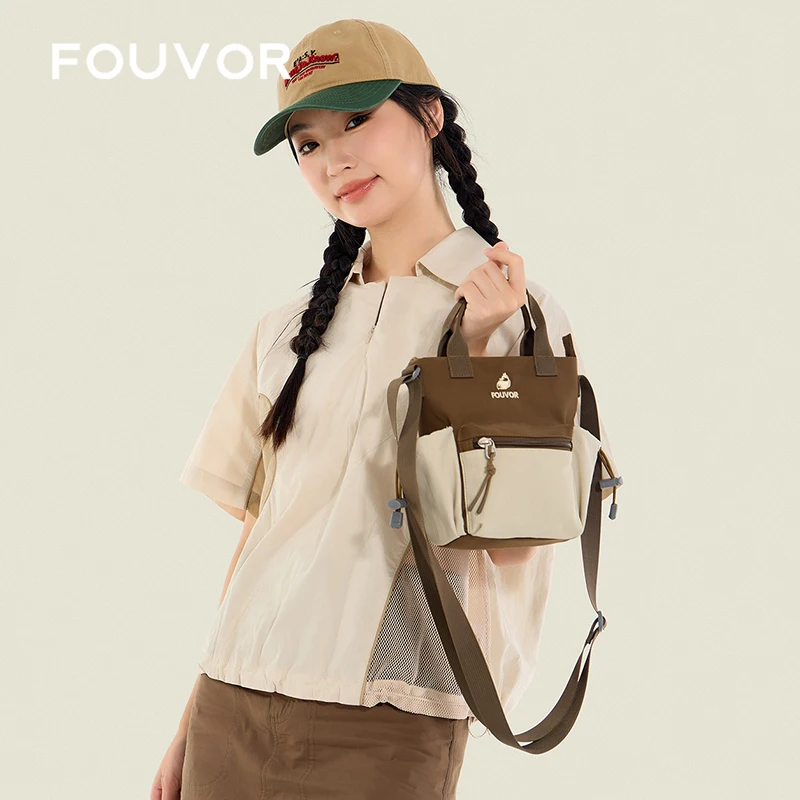 

Fouvor Women's Shoulder Bag Nylon Waterproof Handbag Fashion Vintage Sports Small Crossbody Bags for Teenage Students 3047-16