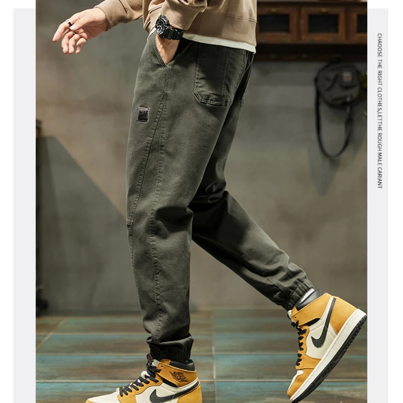 2023 Spring Summer New Loose Youth Trend Korean Version Fashion Casual Oversized Men's Clothing Sports Harem Cargo Trousers