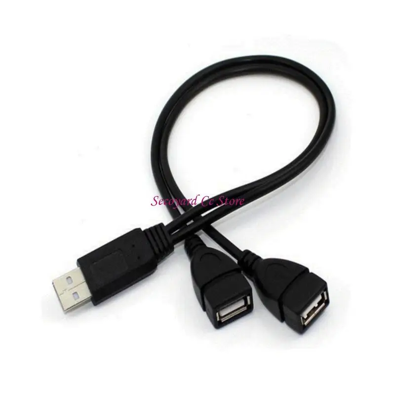N3UC USB 2.0 Male to Two USB Female Y Cable USB Hubs Power Splitter Adapter for Charging Two Devices at Once