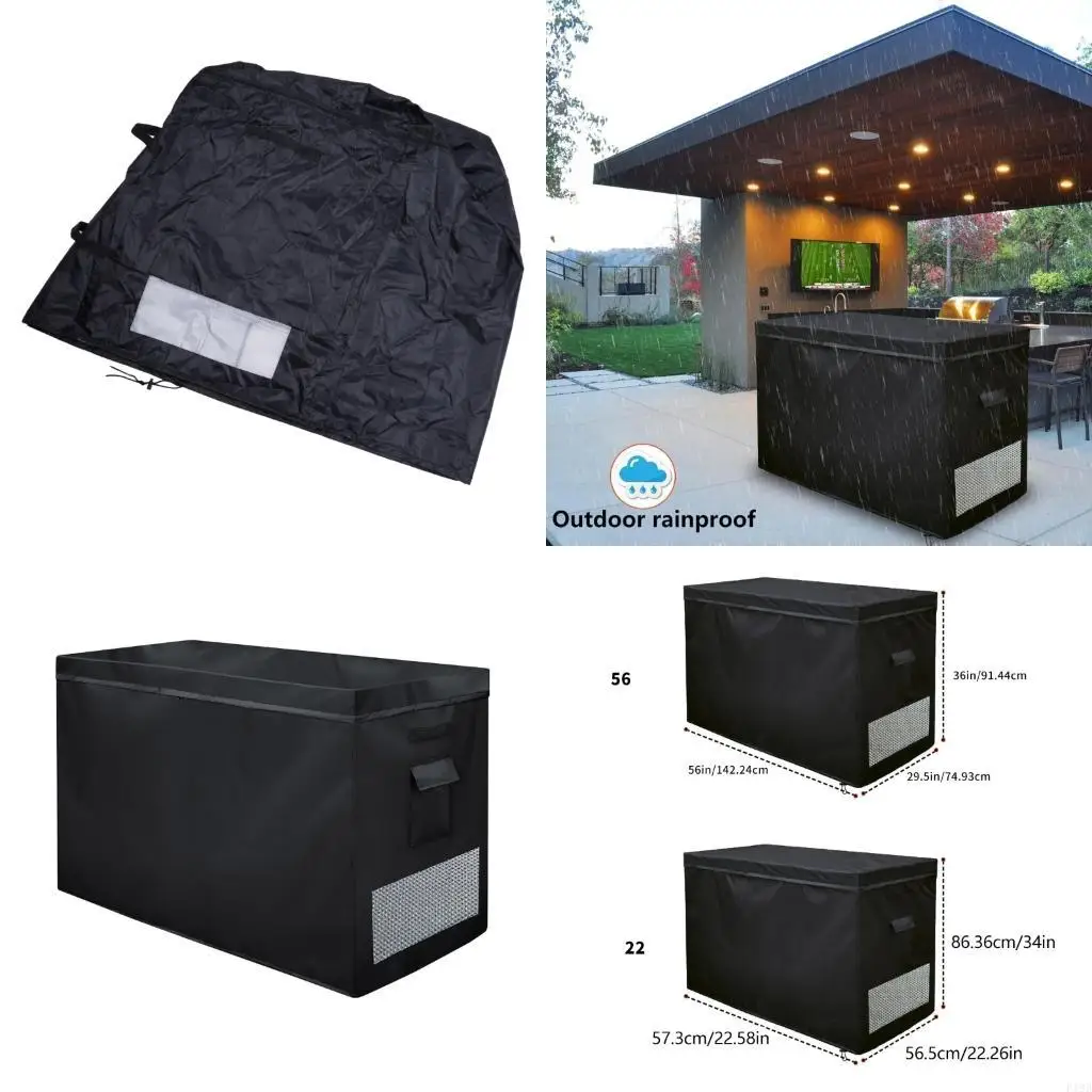 F19B Chest Freezer Cover Protector for 14 CuFt with Double Zippered Ventilation
