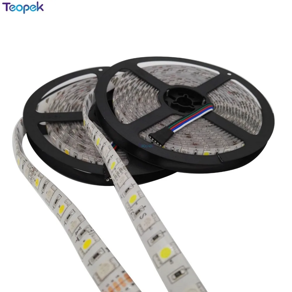 Taśma LED RGBW SMD 5050 5m 60led/M 300leds RGB +Cool White lub Warm White RGBWW RGBCW Taśma LED IP30/IP65/IP67 10mm PCB DC12V