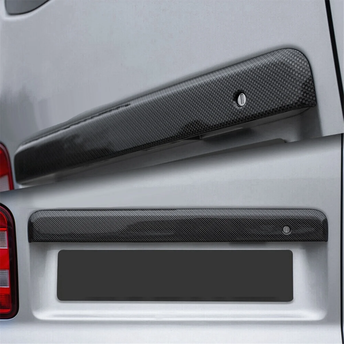 Carbon Fiber Car Tailgate Rear Handle Trim Cover for VW T5 T5.1 T6 T6.1 Transporter Caravelle 2010-2019