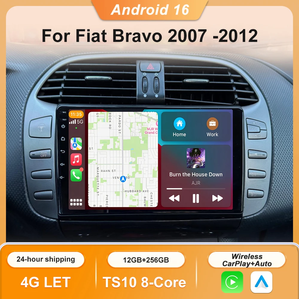 Android16 Carplay Auto Car Radio For Mazda 6 GH 2007 2008 2009 2010 2011 2012 Multimedia GPS Video Player Stereo 2din Head Unit