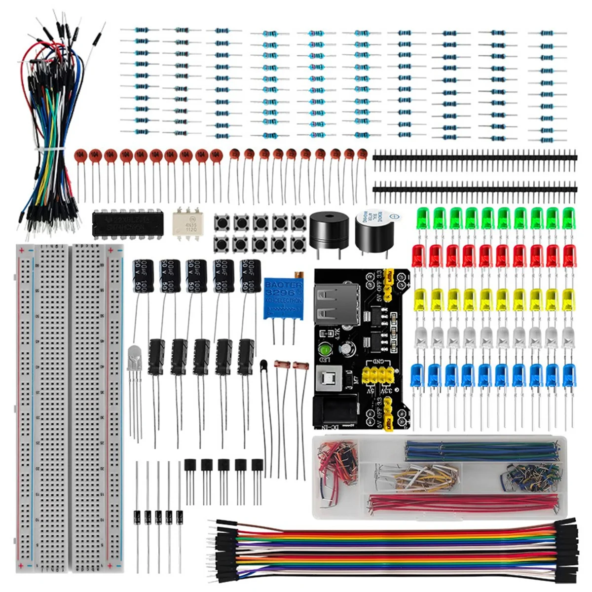 Starter Kit for Arduino R3 DIY Project for UNO R3 Electronic DIY Kit Electronic Component Set with Box 830