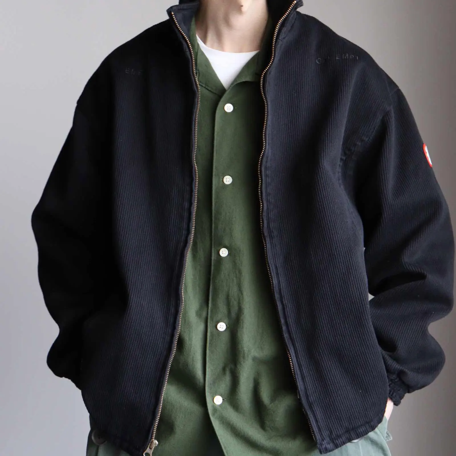 Self-Produced X 23ss Cavempt Ce Japan fashion Corduroy Men and Women Loose Stand Collar Casual Jacket