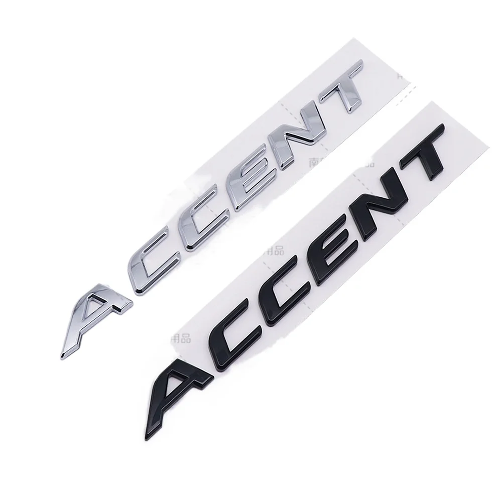 Car Sticker ACCENT Labeling Is Suitable For Hyundai Modern Yashente Tail Label English ABS Labeling Car Emblem