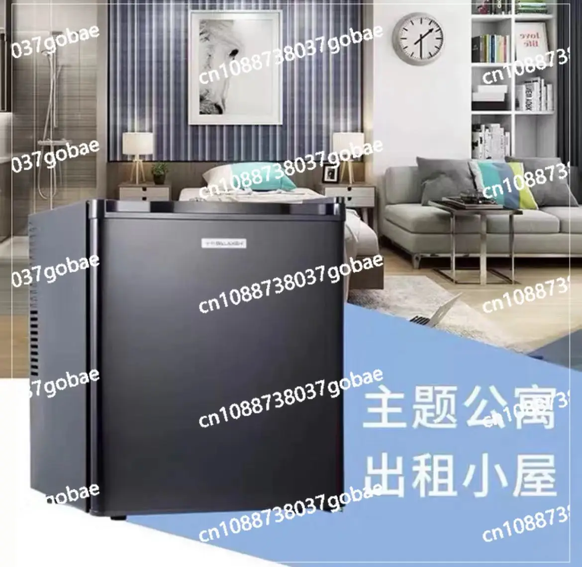 Silent Refrigerator Office Commercial Household Bedroom Mini Small Ice Bar Transparent Refrigerated Small Refrigerator