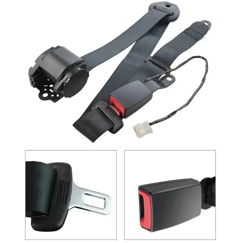 For High Quality Seat Belts 3 Point Universal Safety Belt with Curved Rigid Buckle with Warning Cable Car Belt Accessoriesgood