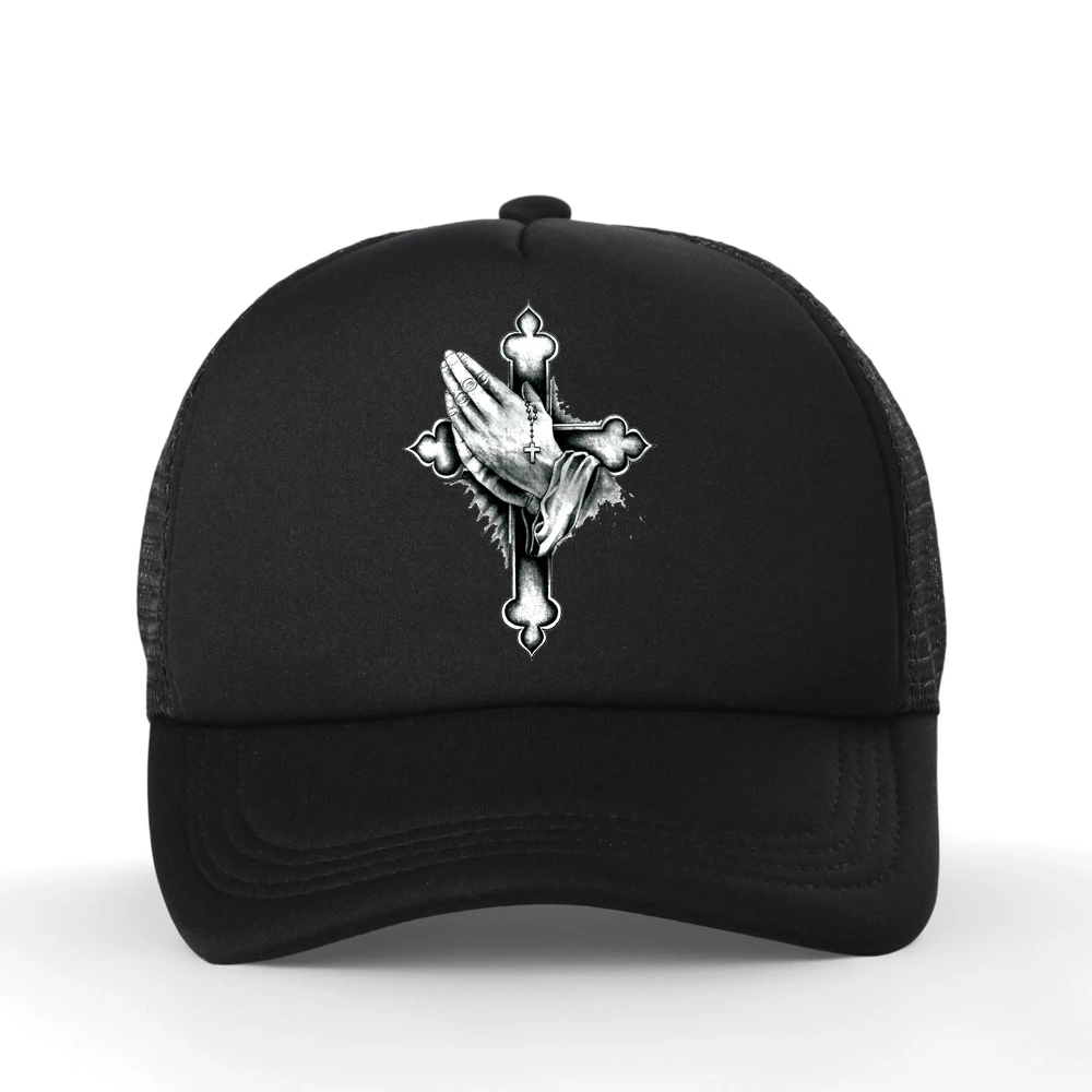 

Christian Prayer Jesus mesh baseball cap outdoor casual sports sun hat summer adjustable trucker caps