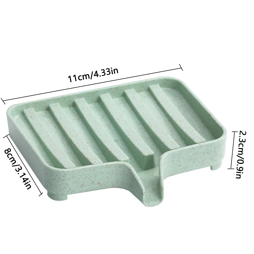 Bathroom Soap Dish Soap Holder  Easy Clean Non Slip Storage Box Draining Soap Container Tray Keep Dry Storage Organizer Supplies