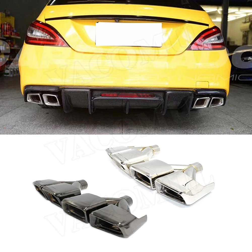 

VACOMUL W218 Rear Bumper Exhaust Muffler for Mercedes-Benz CLS Class CLS260 320 350 400 Four Outlet Pipe External Decoration