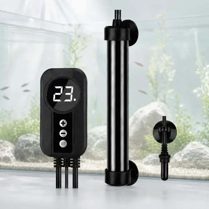 1 Set 300W 100W Aquarium Heater 250L 90L Digital Heating Rod with External Controller for Aquariums & Dressing Tanks Up EU Plug
