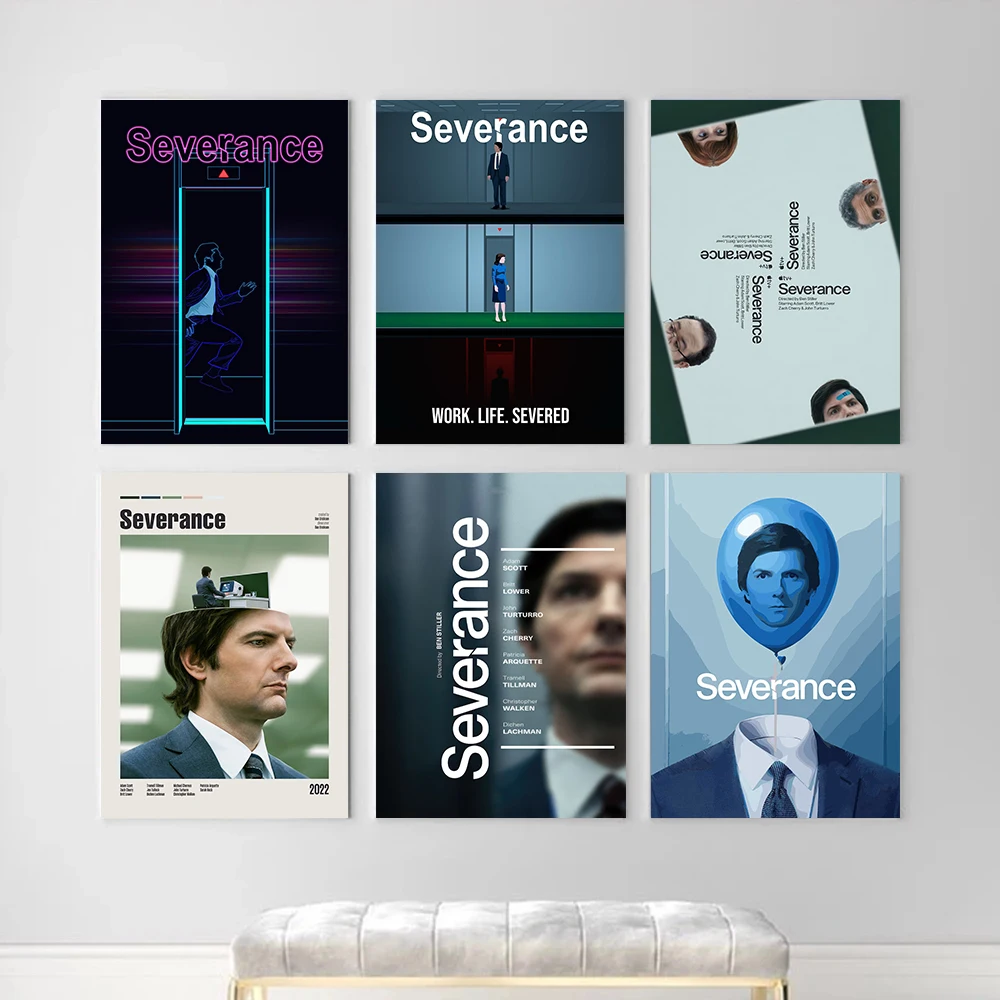 Hot Workplace Thriller Drama Severance Posters Retro TV Series Prints Canvas Painting Wall Art Pictures Home Living Room Decor
