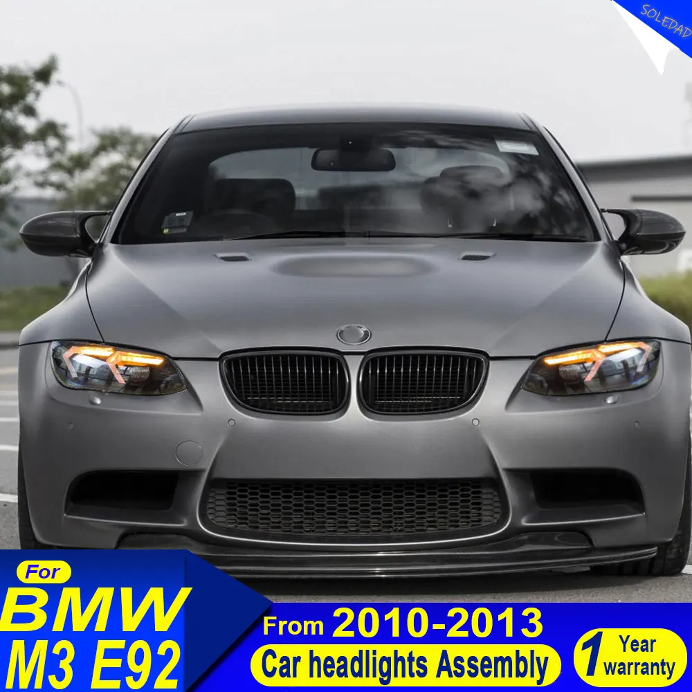 

A Pair Car Lights for BMW M3 E92 LED Headlight 2011 2012 2013 E93 Car Head Lamp Drl Projector Lens Automotive Plug and play