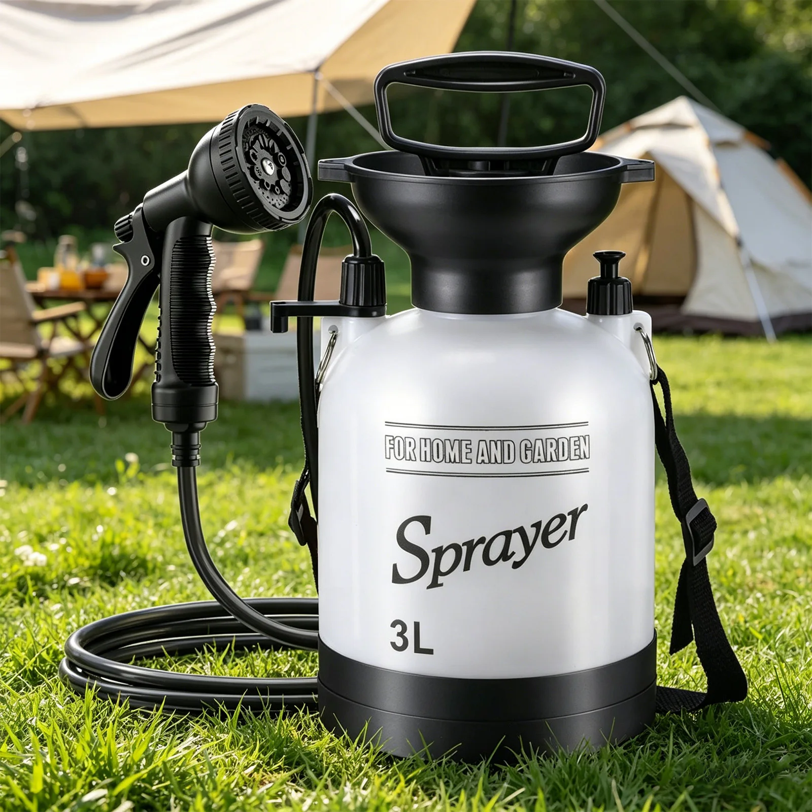 Portable Water Sprayer with 3 Meter Long Hose Beach Shower Multi-Functional Shower Pump for Hiking Traveling Garden Beach view 4