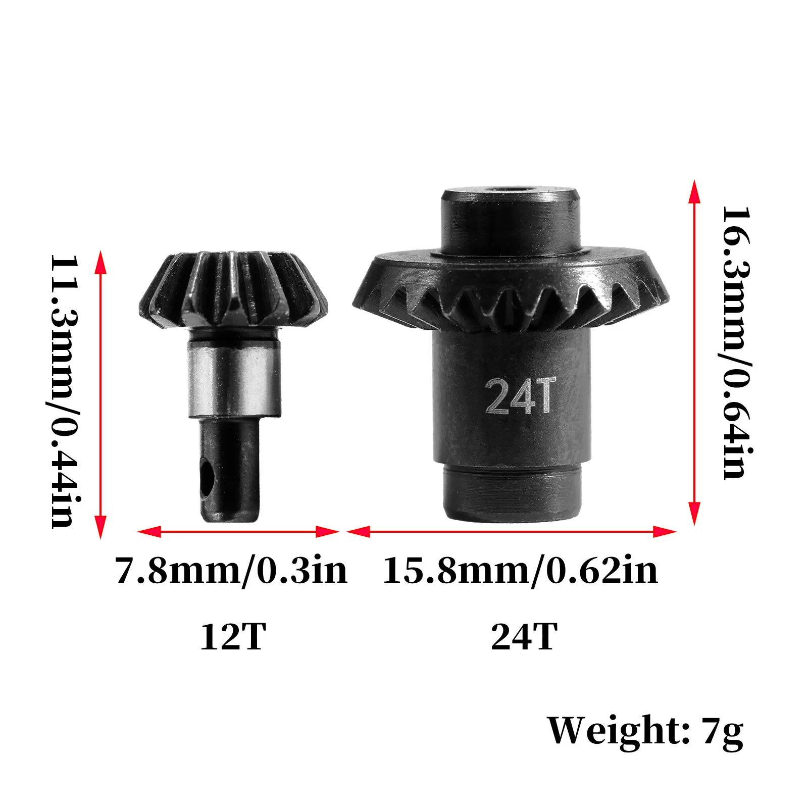 FMS FCX24 FCX18 Overdrive Steel Helical Axle Gears Set 12T/24T 12T/20T RC Car Upgrade Parts Accessories