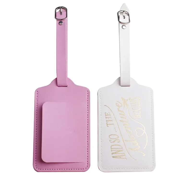 PU Luggage Tags Portable ID Address Cards Holder Identifier Suitcase Label Baggage Airplane Ticket Boarding Tag Travel Accessory