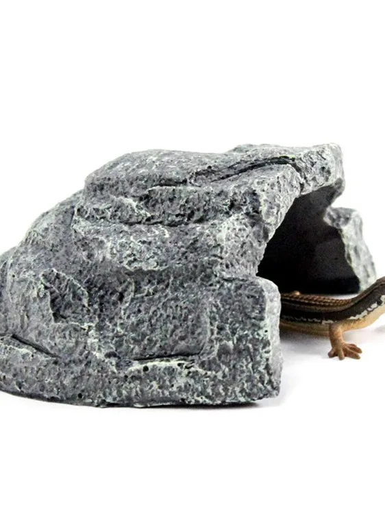 منصة تشمس السلحفاة الراتنج بيت تجنب عش الكهف للزواحف والبرمائيات مثل ركن Fs والسلحفاة