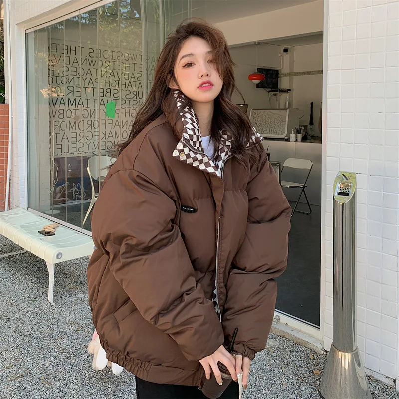 

Thickened Down Jacket for Women Cotton Coat Oversized Leisure Personality New Bread Clothes Winter