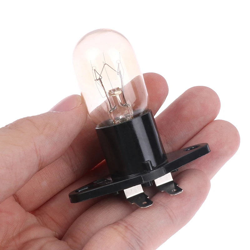 1PC 2A 250V 20W LED Microwave Oven Lighting Bulb Small Appliance Bulb With Base For Oven Stove Refrigerator Non-Dimmable