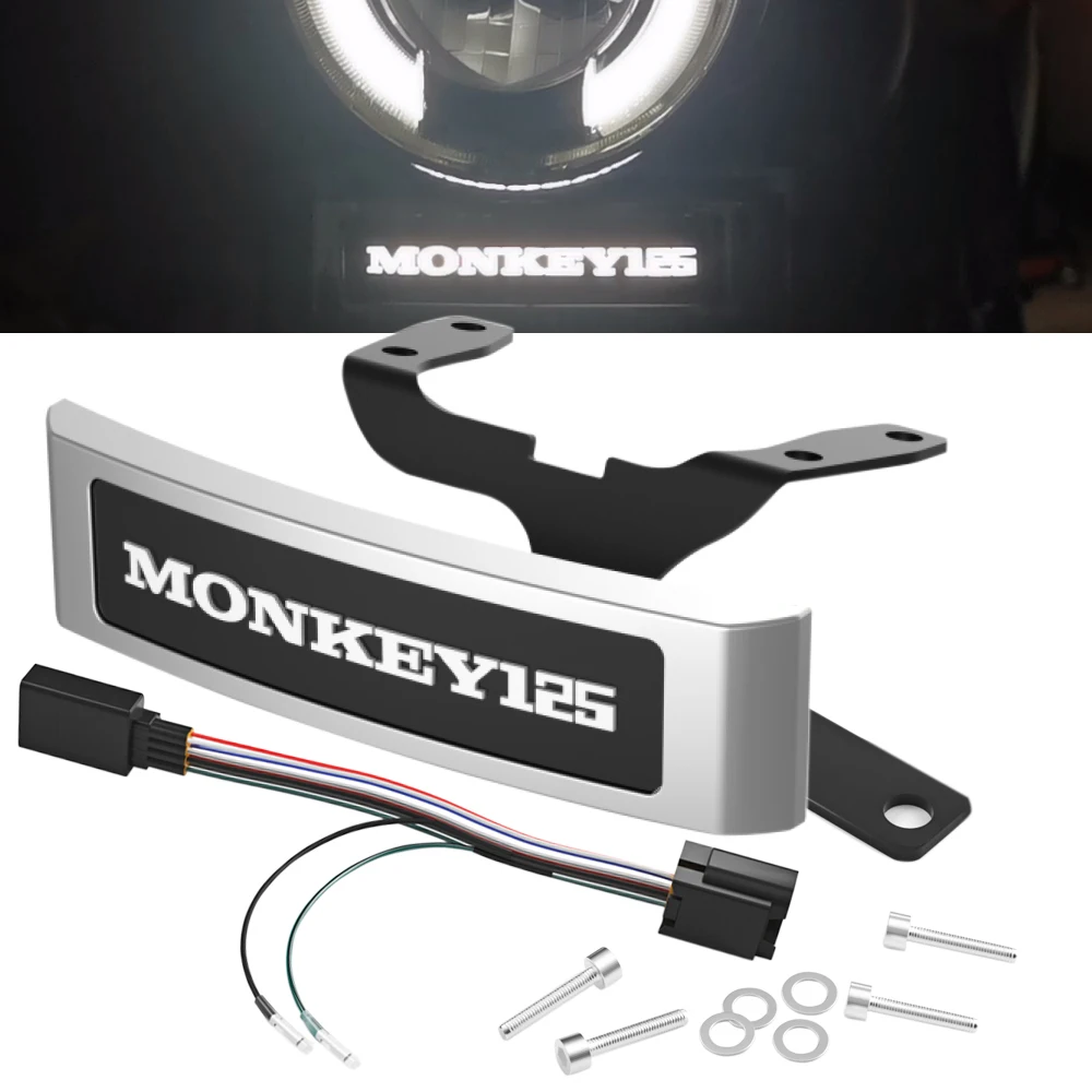 Front Emblem LED Light Kit w/Connector Compatible with Honda Monkey 125 Z125M Z125MA Z125MK All Models