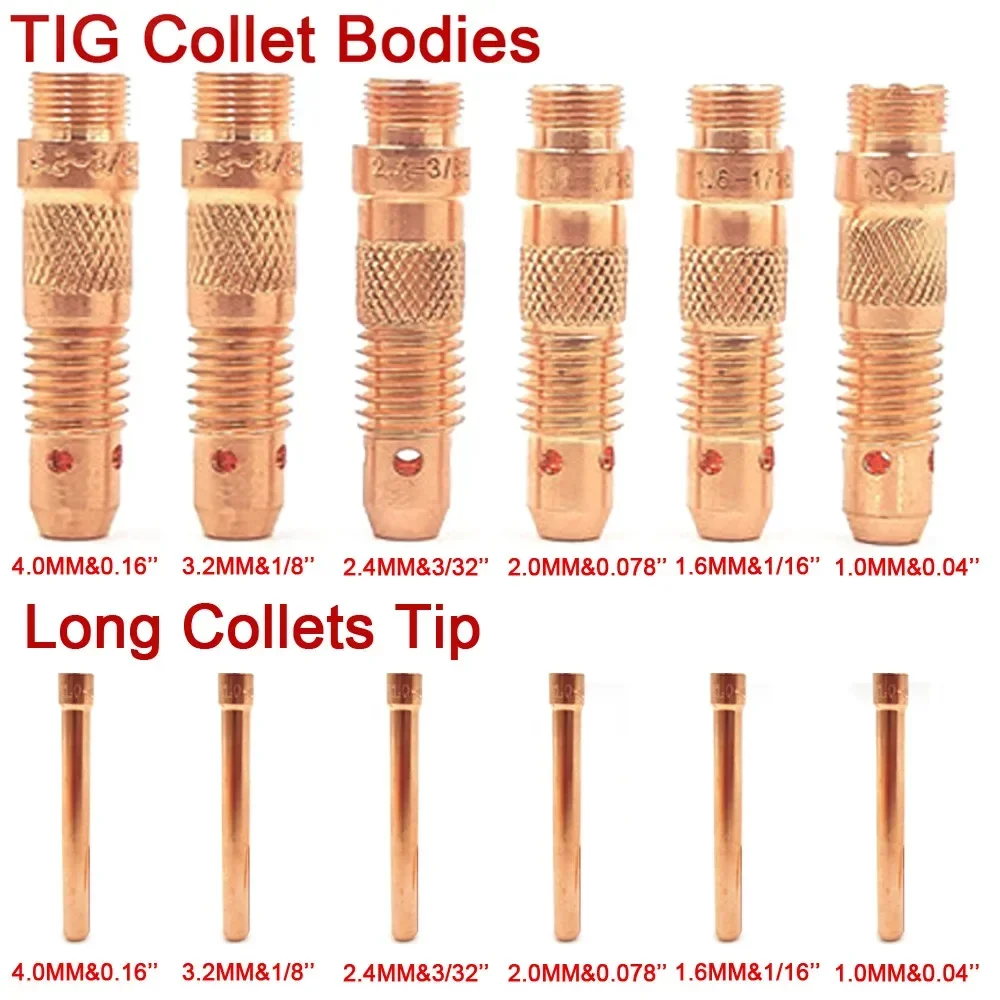 Imagem -04 - Tig Soldagem Tocha Corpo Peças Sobressalentes Kit Tampa Traseira Collet Acessórios Práticos Duráveis Lente de Gás para Wp17 Wp18 Wp26 50 Pcs