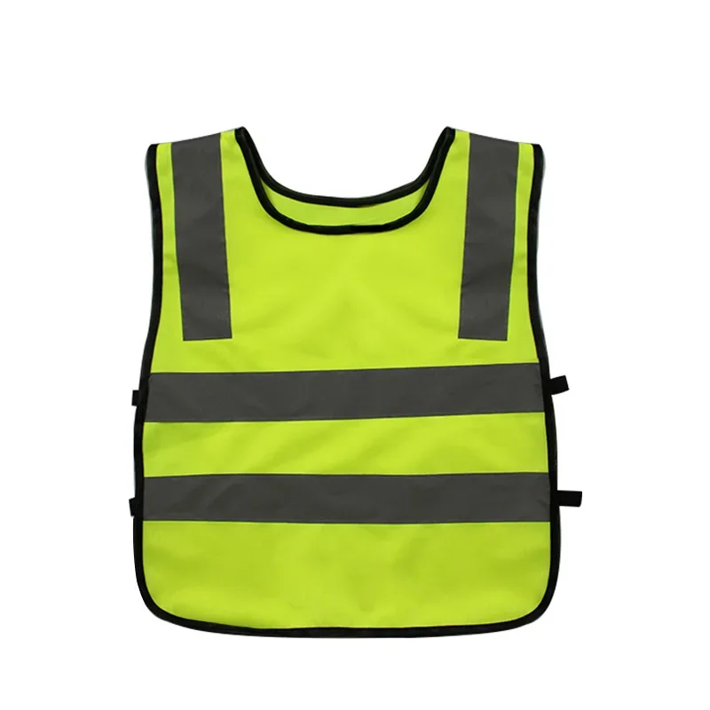 Gilet de sécurité Hi Vis pour enfants, bandes de coulée gris glacier, vêtements de circulation