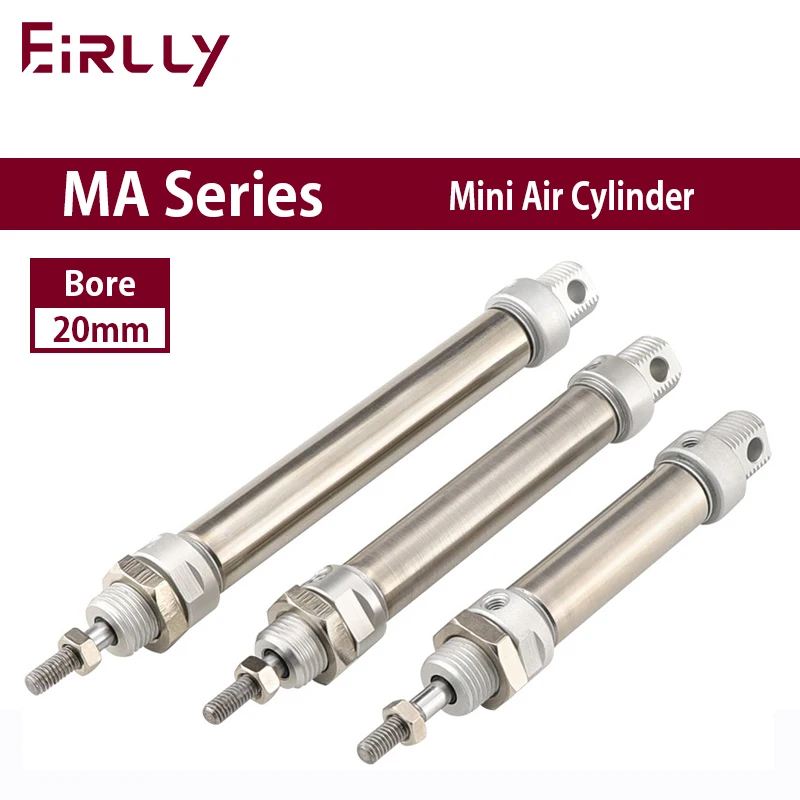 

Built-in magnet MA Series Mini Air Cylinder 20MM Bore 10-300mm stroke Double Action Mini Round Cylinders MA20x30S-CA-U-CM