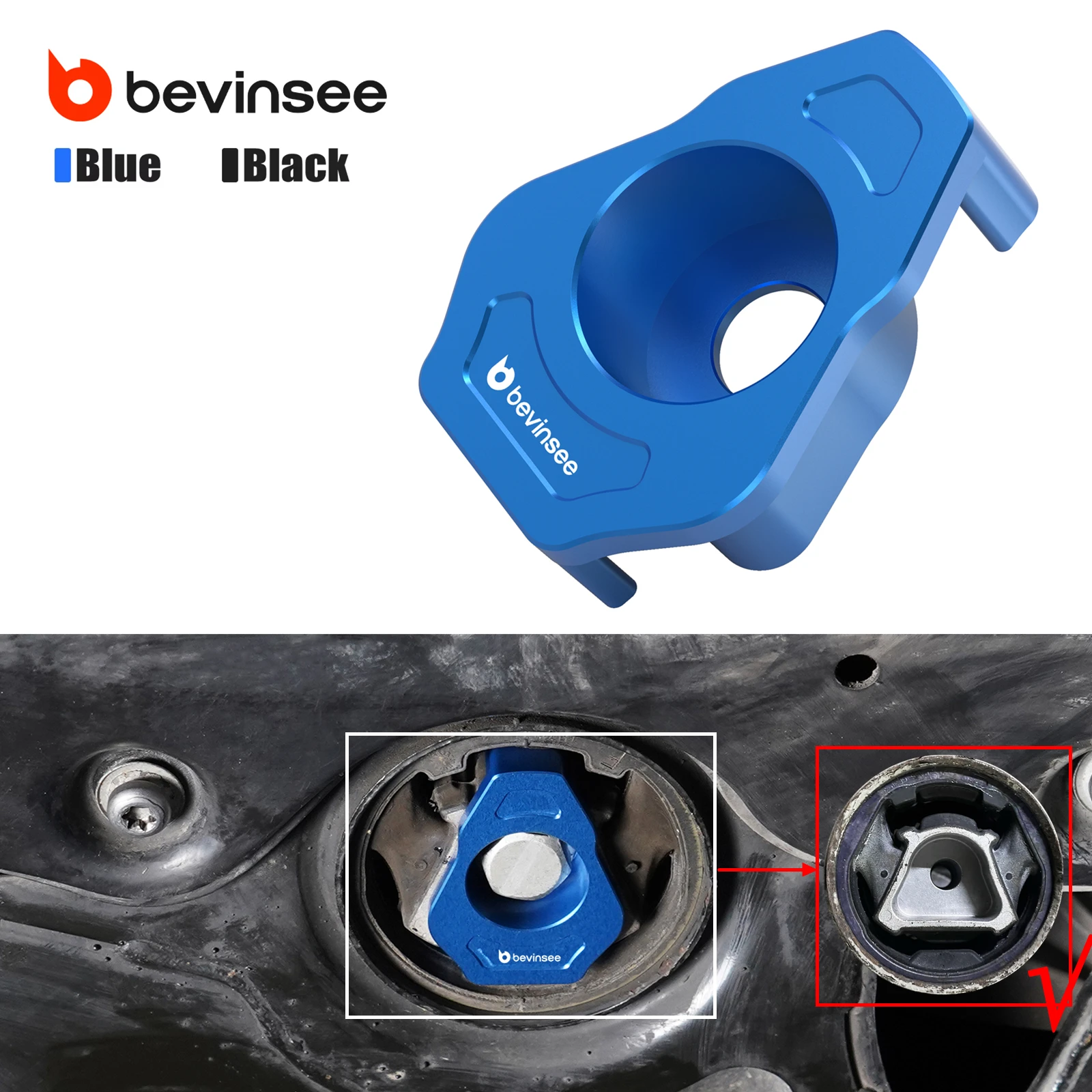 For MQB Lower Motor Mount Insert for Audi A3 RS3 TT TTRS, for VW for Golf MK7 MK8, for Cupra Formentor, for Skoda Superb 3